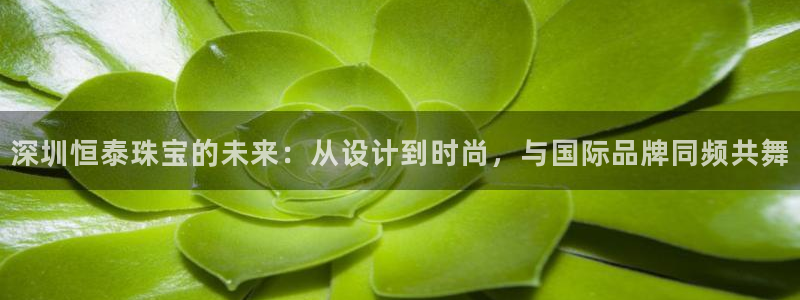 新宝3得74OO5：深圳恒泰珠宝的未来：从设计到时尚，与国际品牌同频共舞