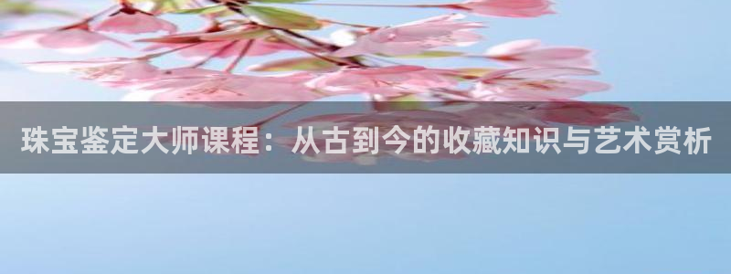 新宝5招商222111：珠宝鉴定大师课程：从古到今的收藏知识与艺术赏析
