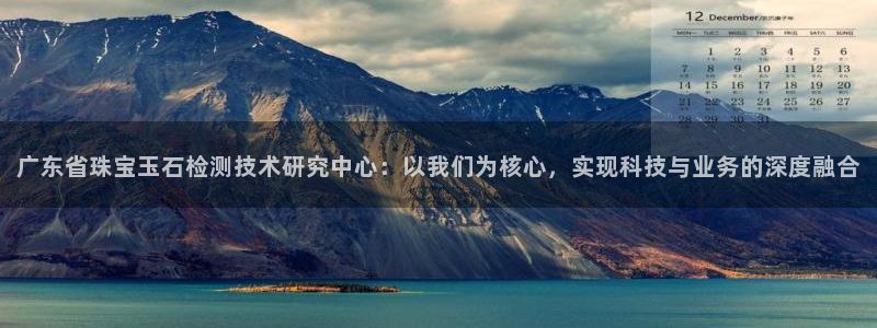 新宝5娱乐经：广东省珠宝玉石检测技术研究中心：以我们为核心，实现科技与业务的深度