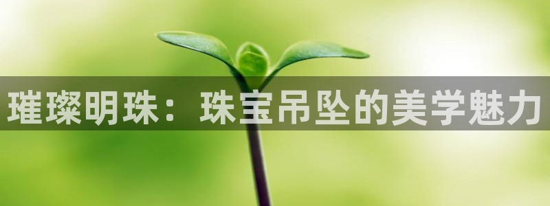 新宝5授权：璀璨明珠：珠宝吊坠的美学魅力