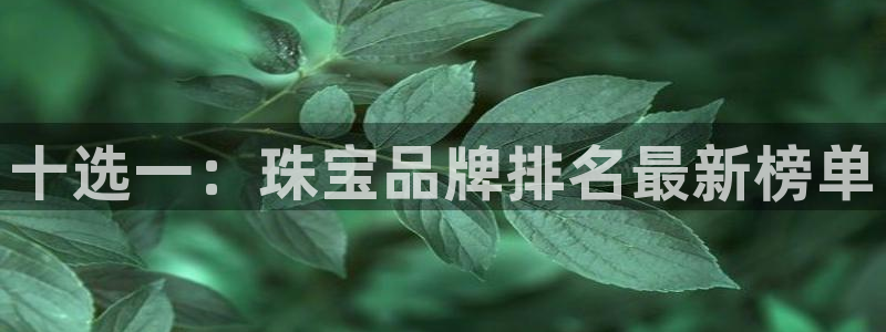 新宝5总代：十选一：珠宝品牌排名最新榜单