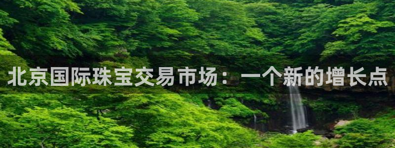 新宝5电脑登录网址：北京国际珠宝交易市场：一个新的增长点